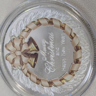 Commemorative Coins Santa Claus Silver Plated Embossed Medals Set 2