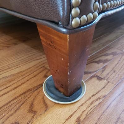 Bradington-Young Brown Leather Sofa (LR-KD)