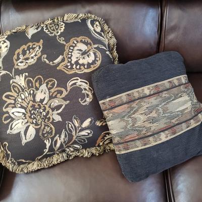 Bradington-Young Brown Leather Sofa (LR-KD)