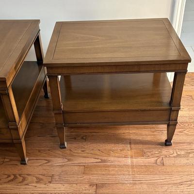 Two Drexel Side Tables With Dovetail Drawers (LR-SF)