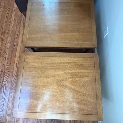 Two Drexel Side Tables With Dovetail Drawers (LR-SF)