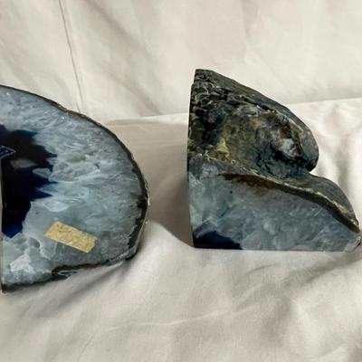Blue Agate Geode Bookends (BGB-RG)