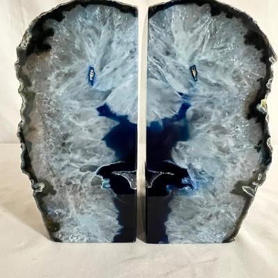Blue Agate Geode Bookends (BGB-RG)