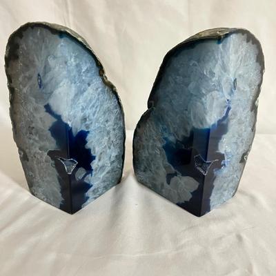 Blue Agate Geode Bookends (BGB-RG)