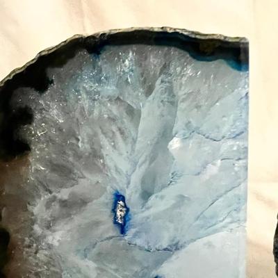 Blue Agate Geode Bookends (BGB-RG)