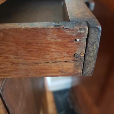 Tall Solid Wood Nightstand With Cabinet (LR-SF)