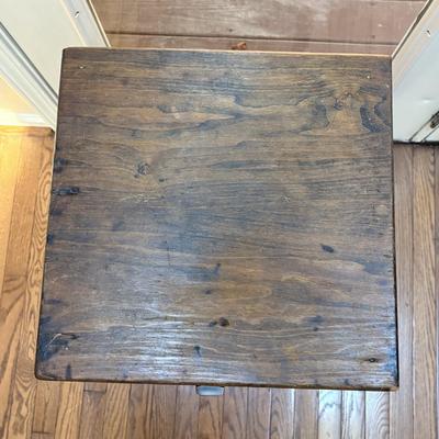 Tall Solid Wood Nightstand With Cabinet (LR-SF)