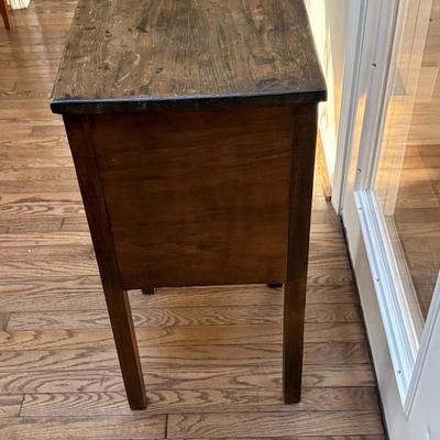 Tall Solid Wood Nightstand With Cabinet (LR-SF)