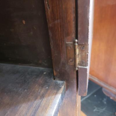 Tall Solid Wood Nightstand With Cabinet (LR-SF)