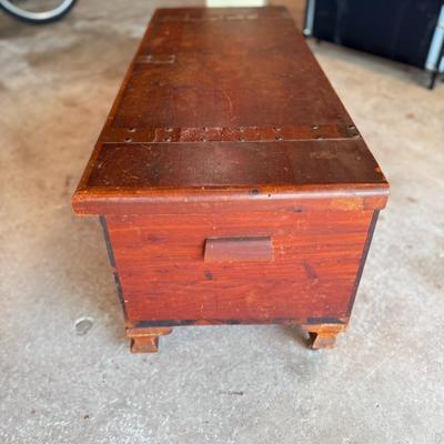 Brass Banded Chest or Trunk