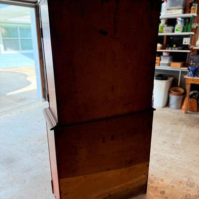 Depression Era Small Glass Front Hutch