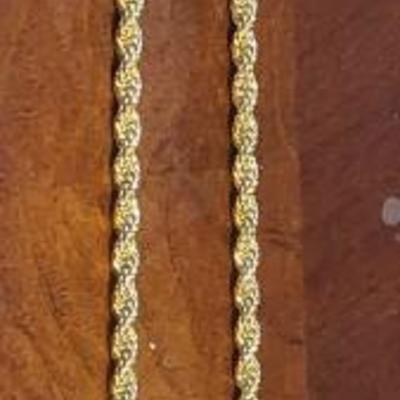 14 karat layered gold rope