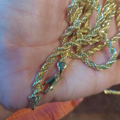 14 karat layered gold rope