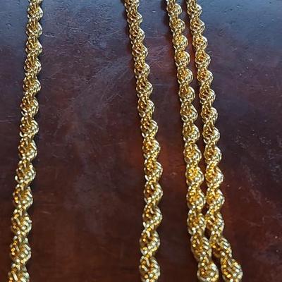 14 karat layered gold rope