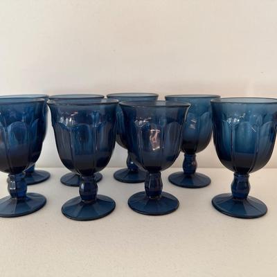 Blue wine glasses