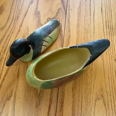 Collection of Duck Items, Includes Signed Duck Decoy By White (LR- BC)