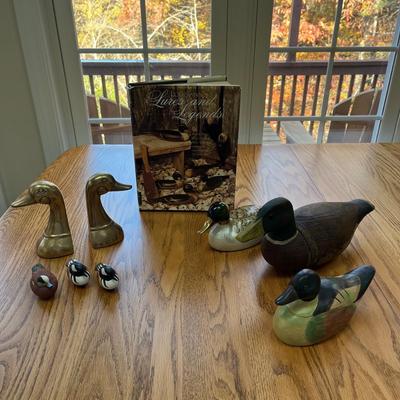 Collection of Duck Items, Includes Signed Duck Decoy By White (LR- BC)