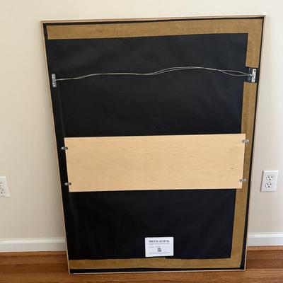 Large Hooping Crane Print in Wooden Frame (LR-SF)