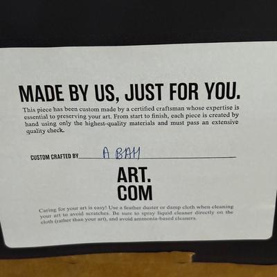 Large Hooping Crane Print in Wooden Frame (LR-SF)