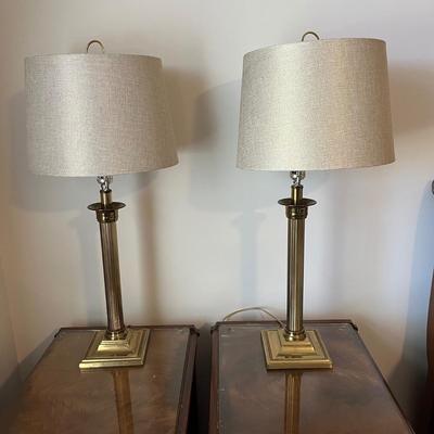 Two Brass Table Lamps (HB-BC)