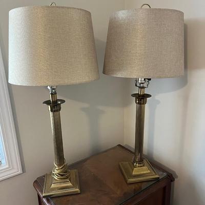 Two Brass Table Lamps (HB-BC)