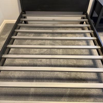 Wood Castle Night Stand & Full Size Bed Frame (GB-MG)