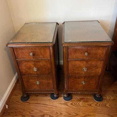 Two Wooden Side Tables (HB-BC)