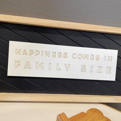 Wood wall decor and black cat