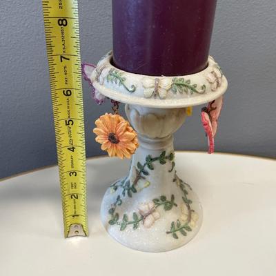 Boyd’s Bears decor and butterfly candle holder