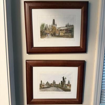 Charles Bridge Framed Engravings - Pencil Signed & Numbered (FC-MG)
