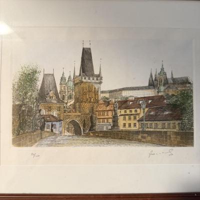 Charles Bridge Framed Engravings - Pencil Signed & Numbered (FC-MG)