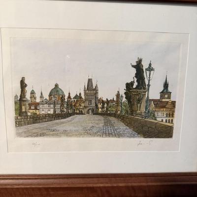 Charles Bridge Framed Engravings - Pencil Signed & Numbered (FC-MG)