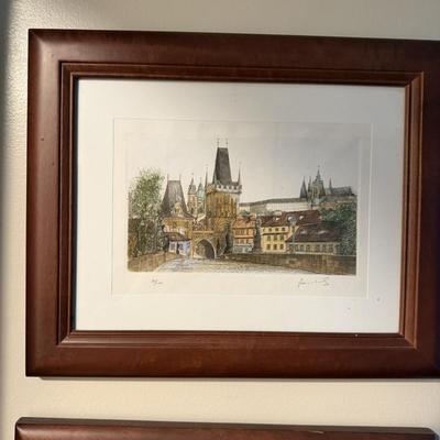 Charles Bridge Framed Engravings - Pencil Signed & Numbered (FC-MG)