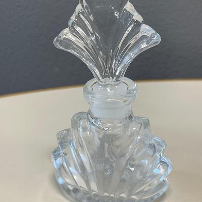 Small clear glass vanity items