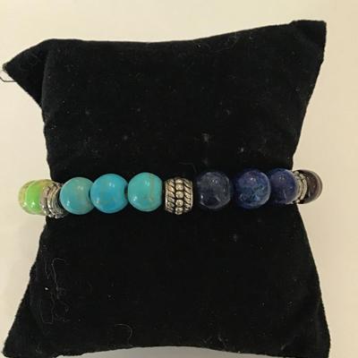 Beautiful glass and gemstone bead bracelet