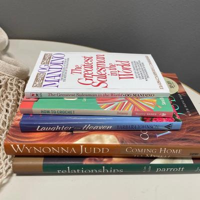 Organic net bag and books