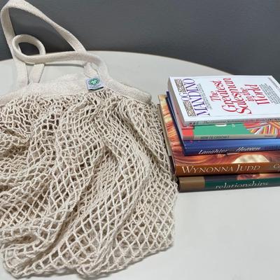 Organic net bag and books