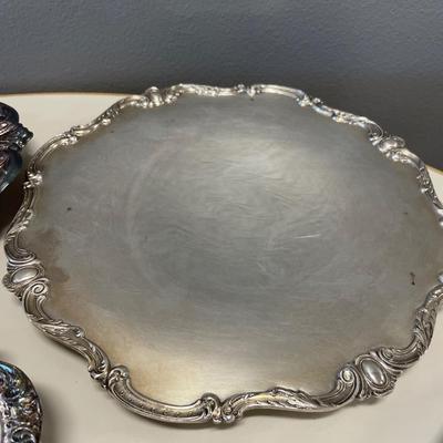 Silver plate serving trays