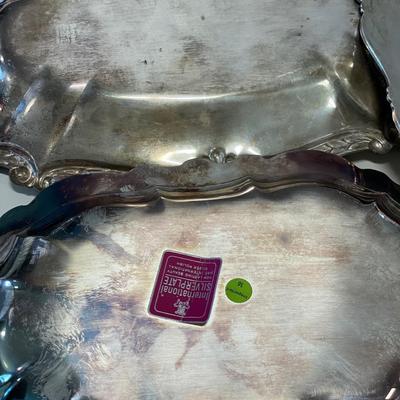Silver plate serving trays