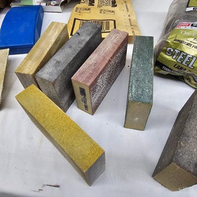 Assortment of Sanding Paper, Blocks, Pads, Belts, Rolls & Steel Wool (DG-JS)