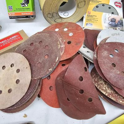 Assortment of Sanding Paper, Blocks, Pads, Belts, Rolls & Steel Wool (DG-JS)