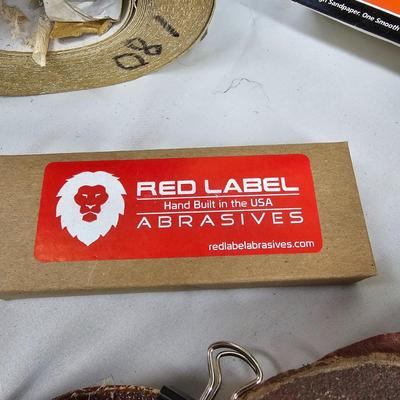 Assortment of Sanding Paper, Blocks, Pads, Belts, Rolls & Steel Wool (DG-JS)