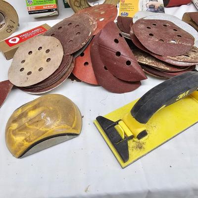 Assortment of Sanding Paper, Blocks, Pads, Belts, Rolls & Steel Wool (DG-JS)