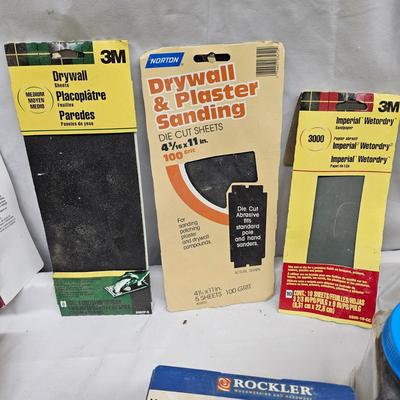 Assortment of Sanding Paper, Blocks, Pads, Belts, Rolls & Steel Wool (DG-JS)