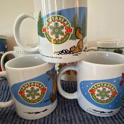 Santa bear mugs, plus