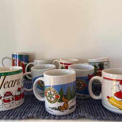 Santa bear mugs, plus