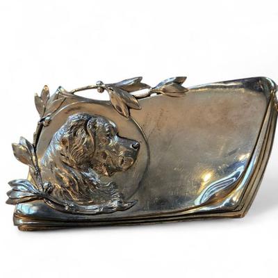 Small card dish with hunting dog $170