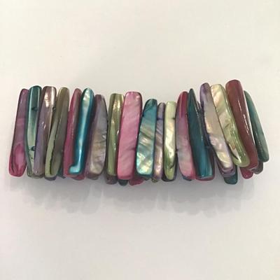 Vintage Multicolored abalone Shell stretch bracelet