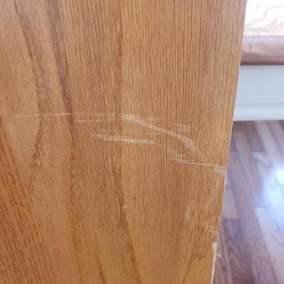 Wooden Table, Two Leaves and Two Chairs (D-KD)