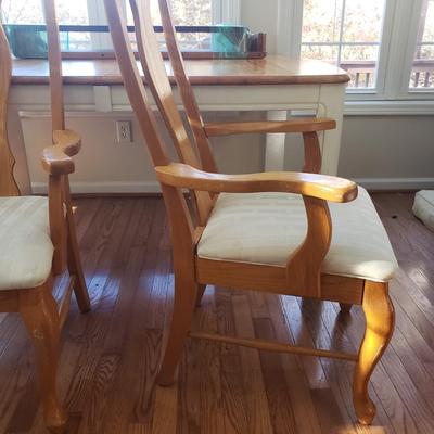 Wooden Table, Two Leaves and Two Chairs (D-KD)